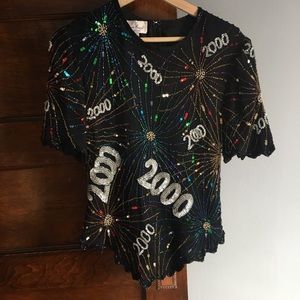 Vintage “2000” Beaded Shirt